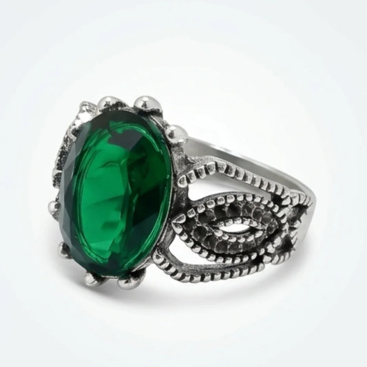 8 Carat emerald Ring | Step Cut Turkish Style Ring