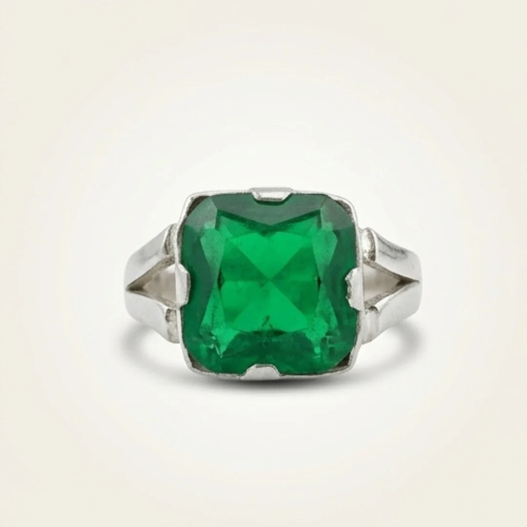 Emerald Ring | Step Cut Zamrud | Italian Style Ring | CODE E-58